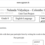 English Language | Nalanda College | Unit Exam Paper – 07 | Grade 08