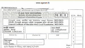 English Language | Past Paper – December 2022(2023) | GCE O/L