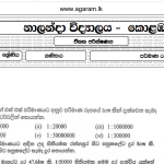 Mathematics | Nalanda College | Unit Exam Paper – 28 | Grade 08 | Sinhala Medium