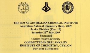 Australian National Chemistry Quiz 2009 – Grade 11